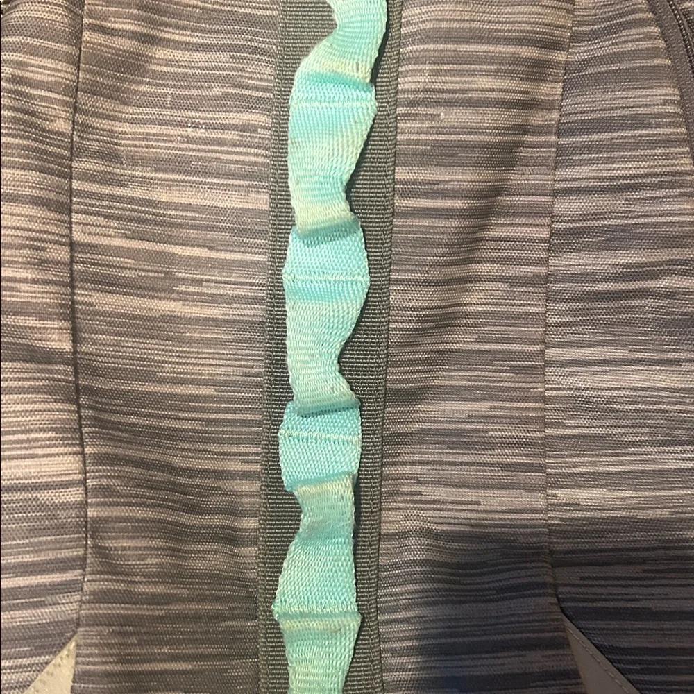 Adidas Gray and Teal Backpack multiple pockets - Picture 3 of 8